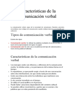 Características de La Comunicación Verbal