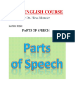 Parts of Speech Lecture