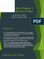 How To Write Chapter 1 of A Research