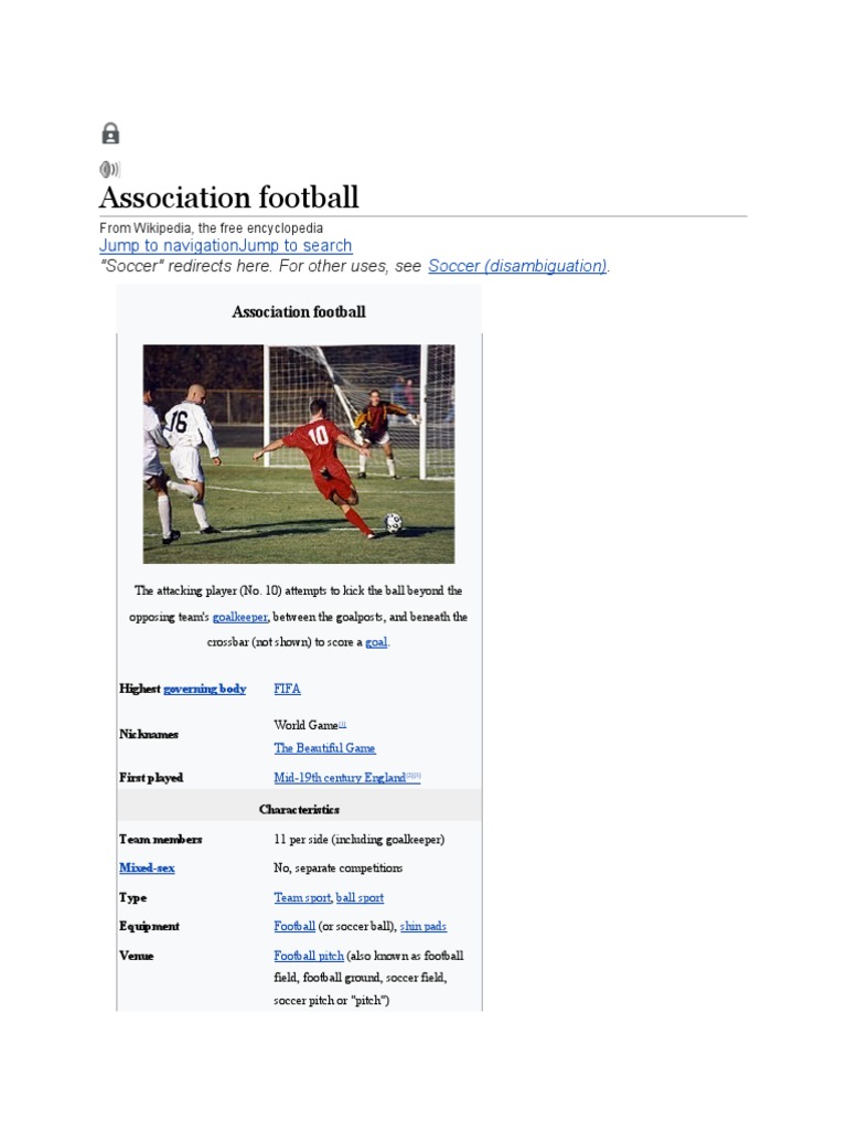 Association Football PDF Association Football Teams