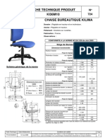 Fiche Technique Produit KI36M10 Chaise Bureautique Kilima: Siège de Bureau Exigence C