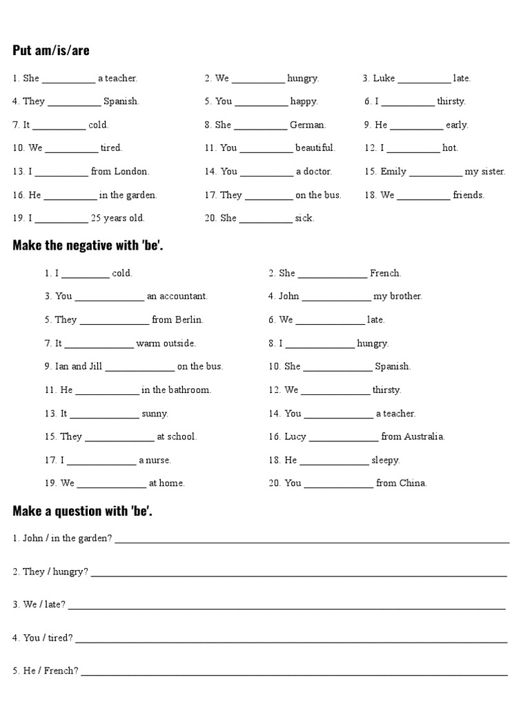 Present Simple Exercises | PDF