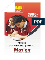Physics 28th June Shift-2