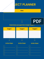 Project planner goal targets template