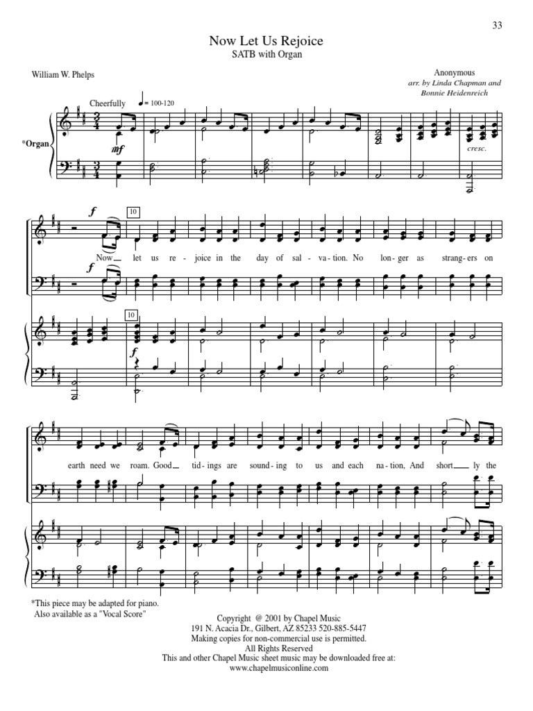 Now Let Us Rejoice Full Score | PDF