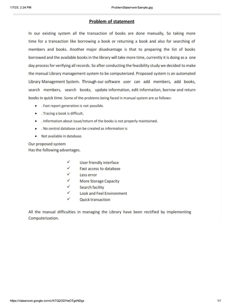 Problem Statement | PDF