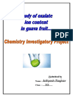 Presence of Oxalative Ions in Guava