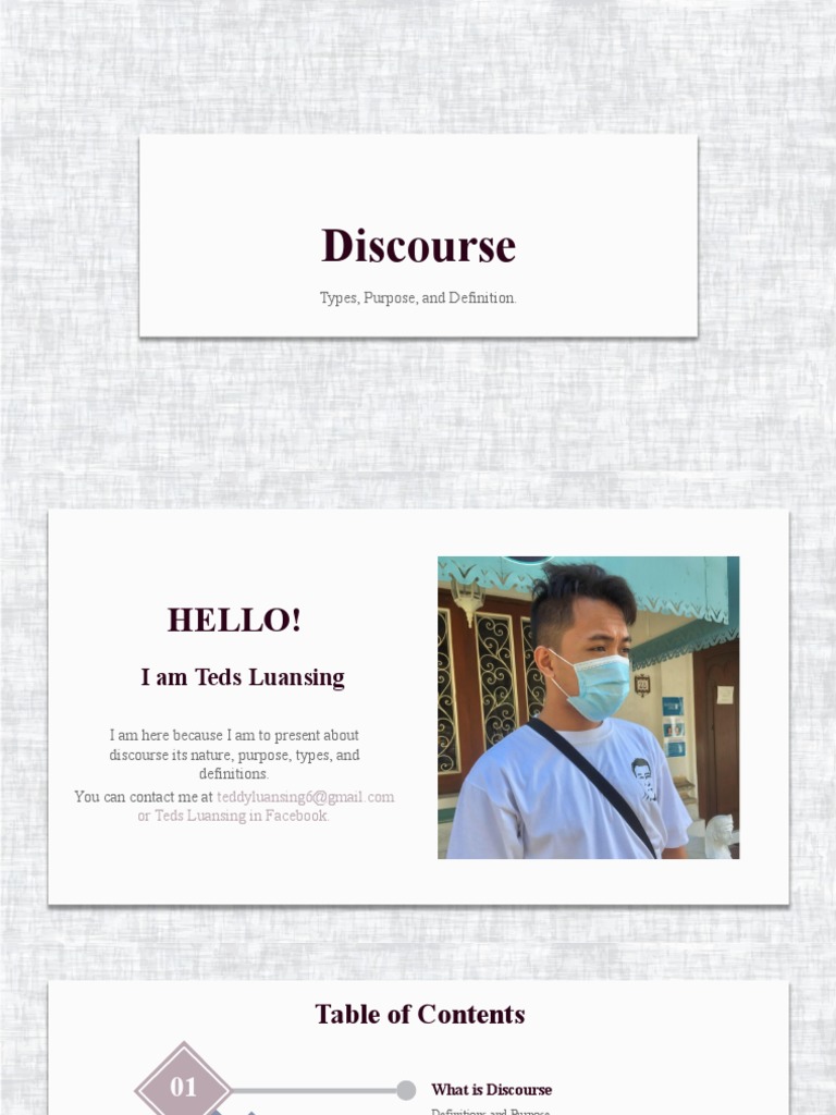 Understanding Literary Discourse Types | PDF | Narration | Writers