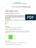 MOLES  Y NÚMERO DE AVOGADRO - SEMANA 2 QUIMICA