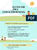Core Values or Kapwa (Togetherness)