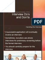 Slide 5 - Interview Do's and Don'Ts