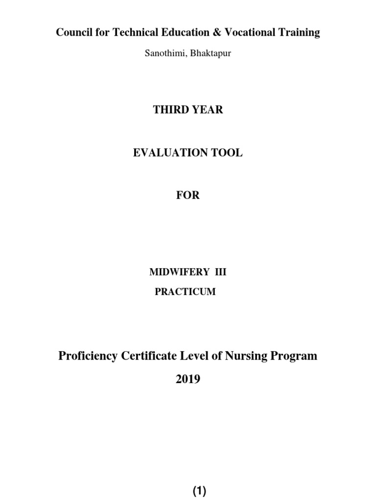 Midwifery III Practicum Evaluation Tool | PDF | Postpartum Period | Nursing