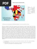 Colonial Africa HW