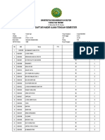 UMFB Teknik Sipil Daftar Hadir Ujian Tengah Semester