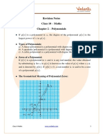 Revision Notes 2022 For CBSE Class 10 Maths Polynomials PDF