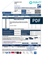 Drill pipe roller inspection certificates