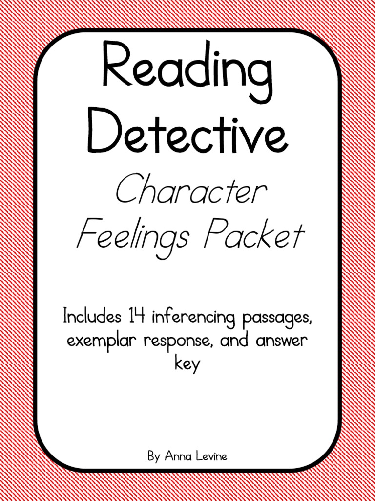 Reading Detective: Character Feelings Packet | PDF