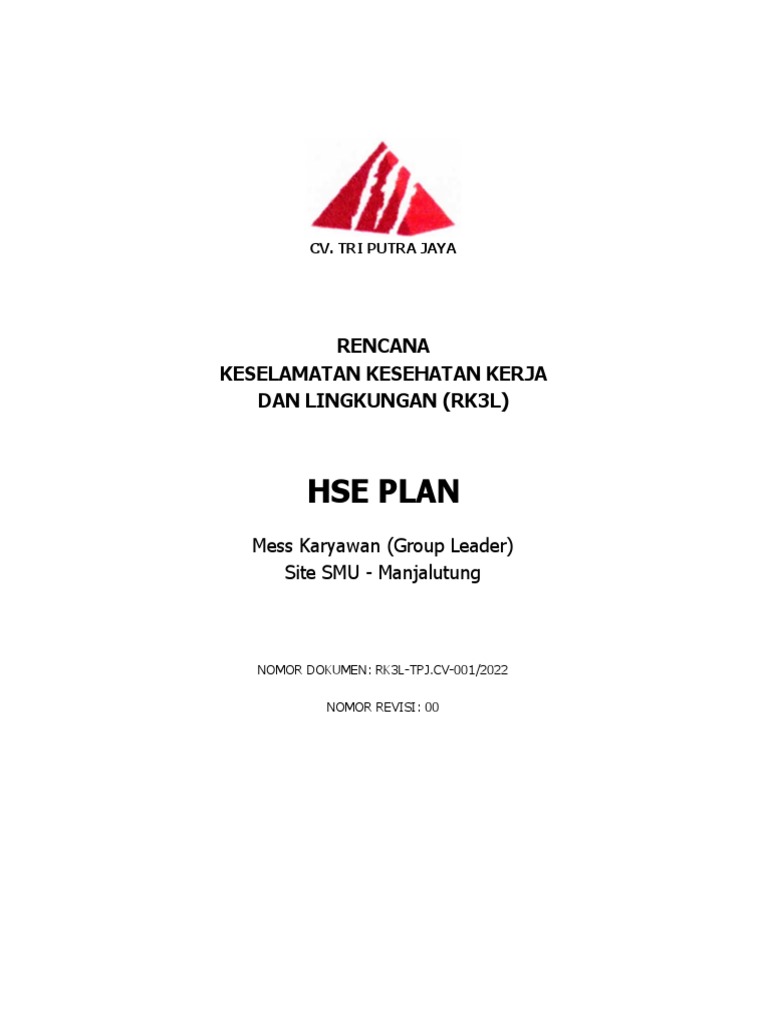 Cover RK3L CV Tri Putra Jaya | PDF