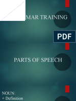 Grammar and Parts of Speech Guide