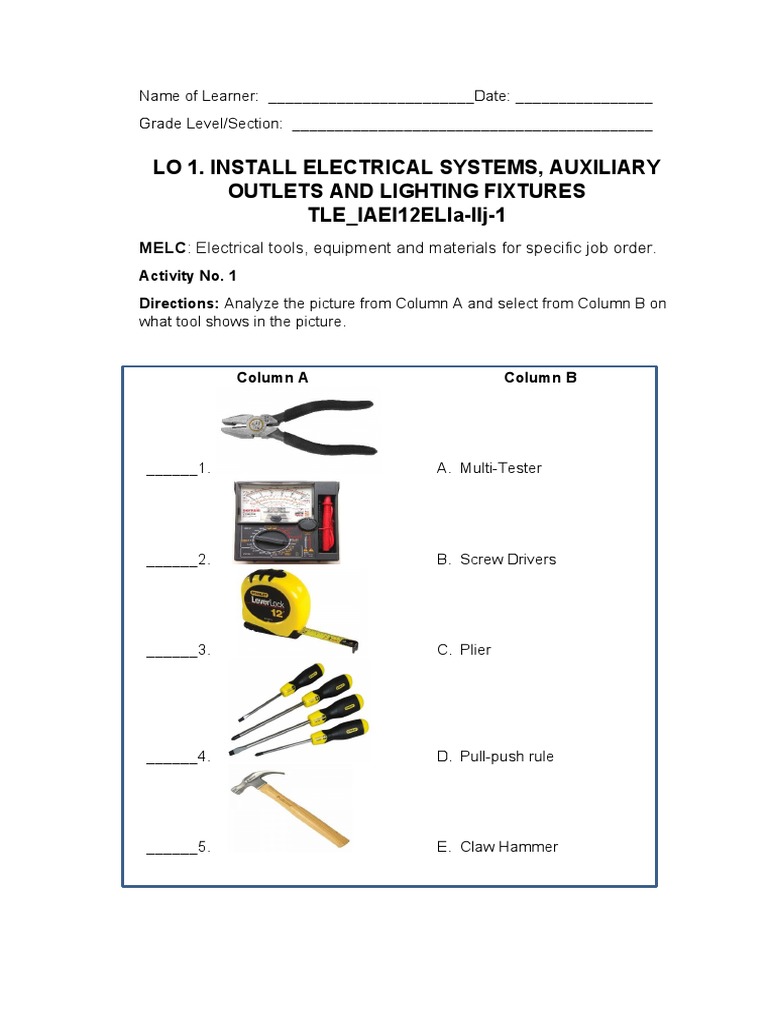 Electrical Tools and Wiring Methods Guide | PDF