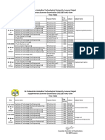 Time Table - Summer Supplementary 2022