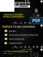 Financial Statement (Without Adjustments) 03 - Class Notes - (Aarambh 11th Commerce)