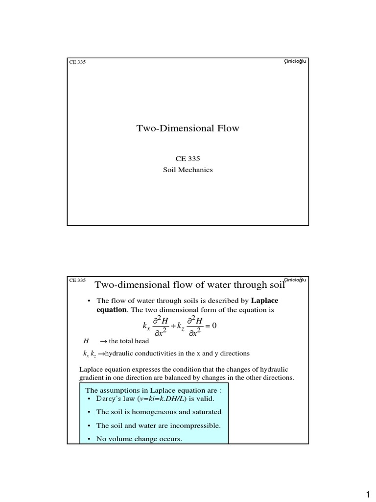 Two-Dimensional Soil Water Flow Analysis | PDF | Fluid Dynamics | Civil ...