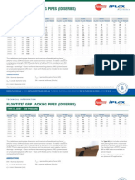 FLOWTITE Jacking Pipe ID Series Type SE Joint Non Pressure Chart