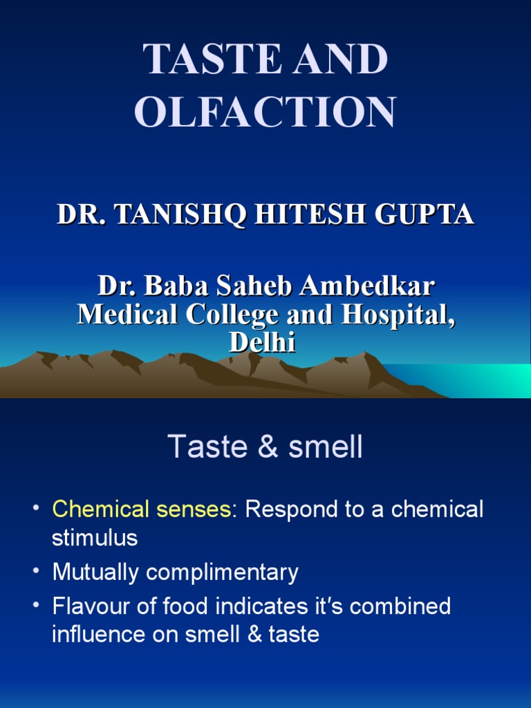 Taste and Olfaction | PDF | Taste | Senses
