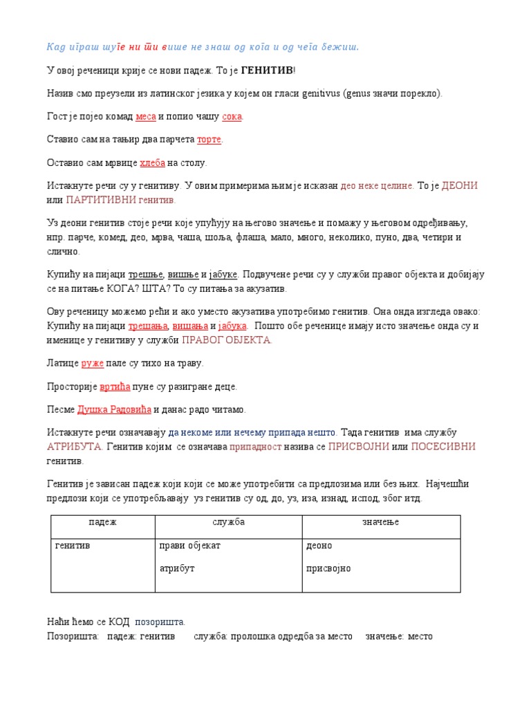 Genitiv PDF
