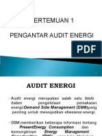 Pertemuan 1. Pengantar Audit Energi
