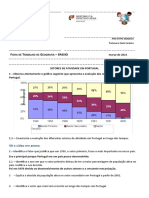 Evolução setores atividade Portugal