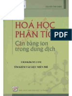 hóa học phân tích 1 - cân bằng ion trong dung dịch - phần 1