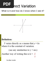 Direct Variation