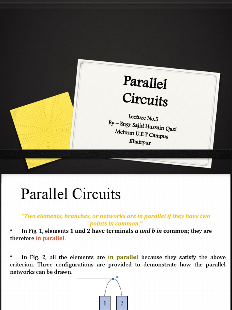 Lec no 4 (parallel ckt) PDF Series And Parallel Circuits