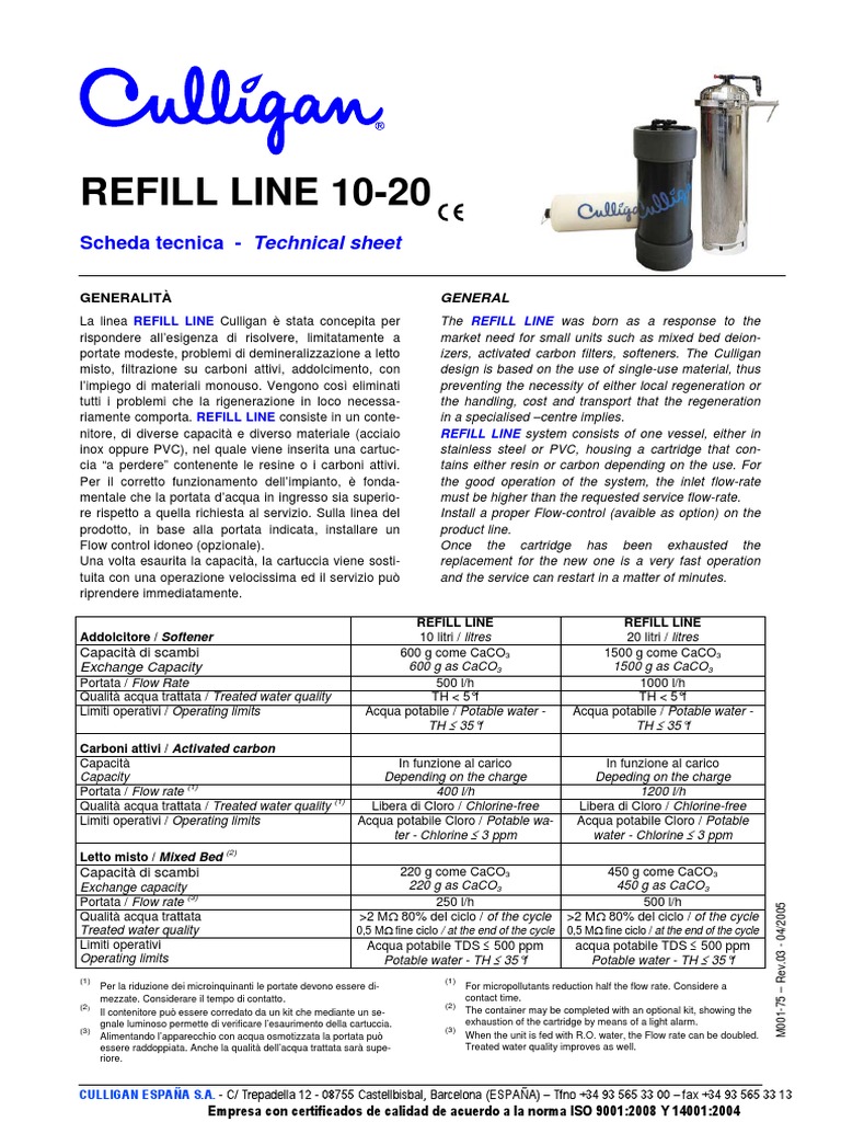 REFILL LINE M00175 v021 | PDF