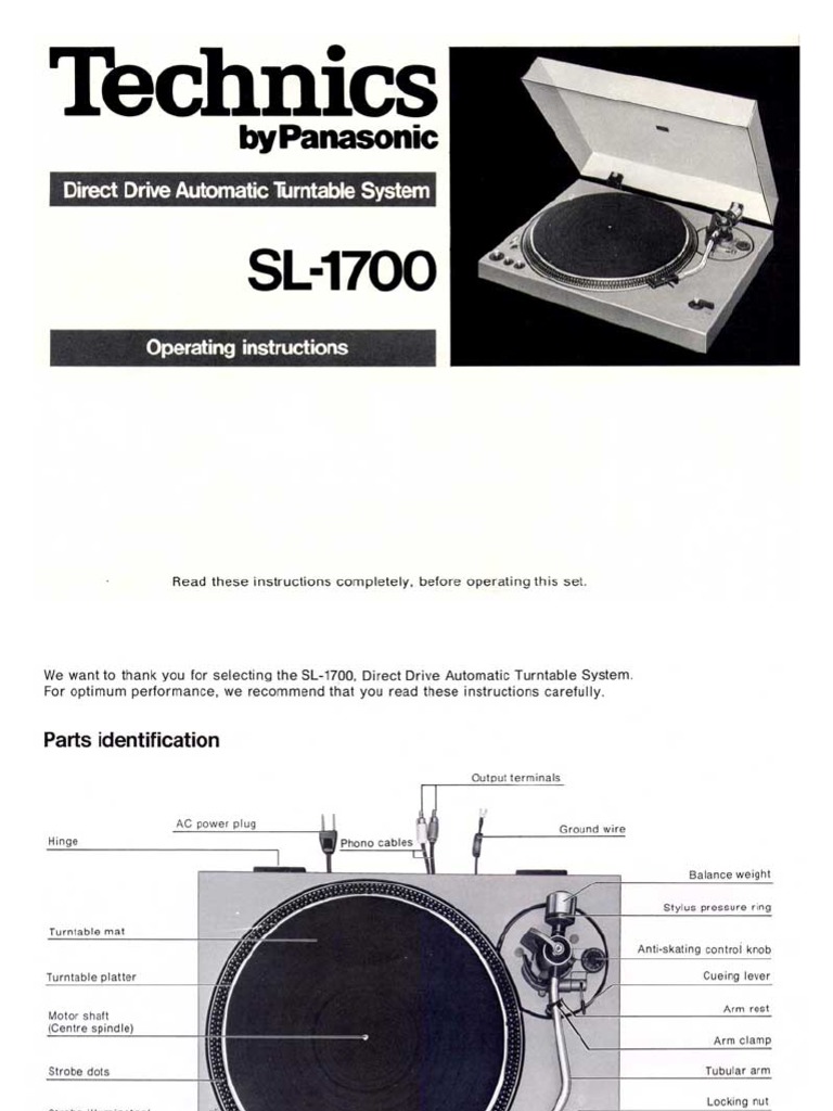 Manuale Technics SL-1200GEG Giradischi - Foto 6