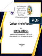 certificate of attendance