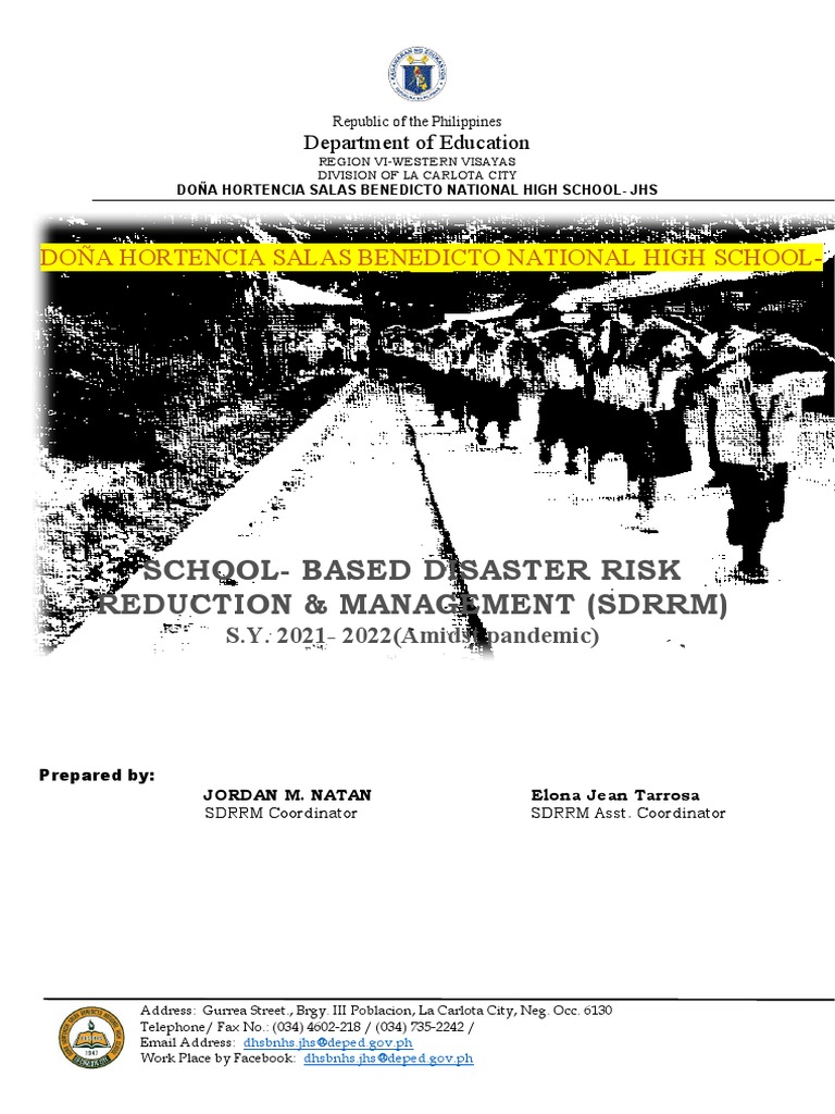 DHSBNHS JHS DRRM Action Plan 2021 2022 | PDF | Emergency Management