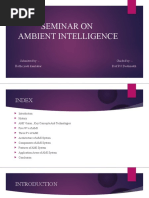 Seminar On Ambient Intelligence