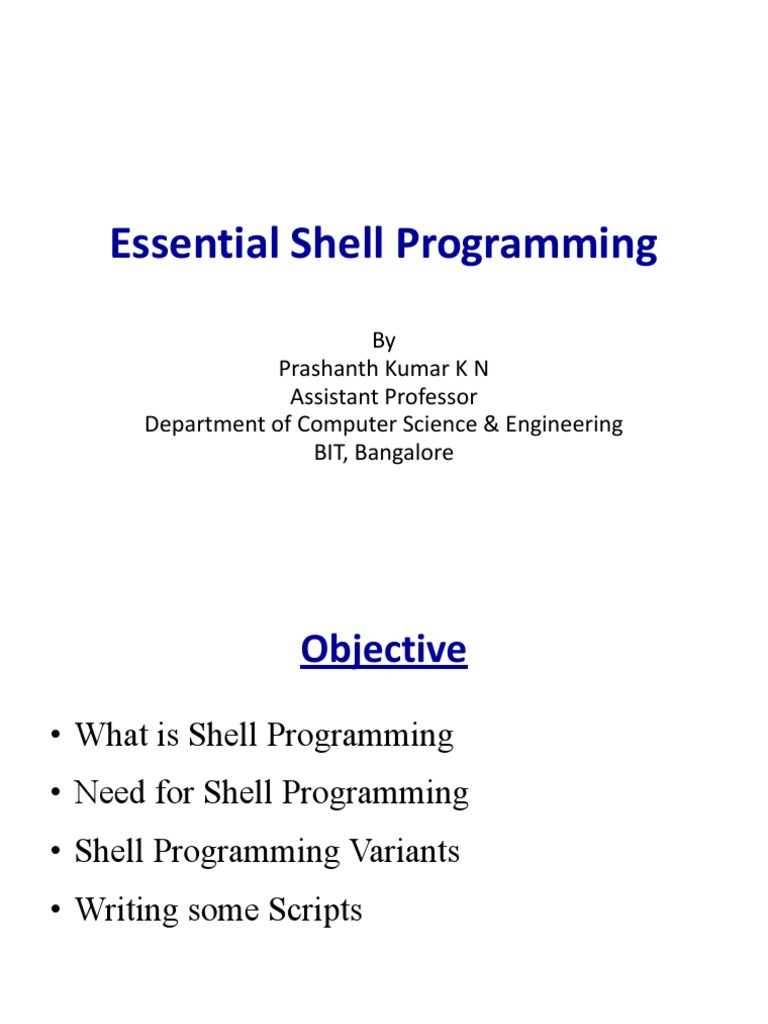 Shell Programming Module2 Part2 | PDF | Parameter (Computer Programming ...