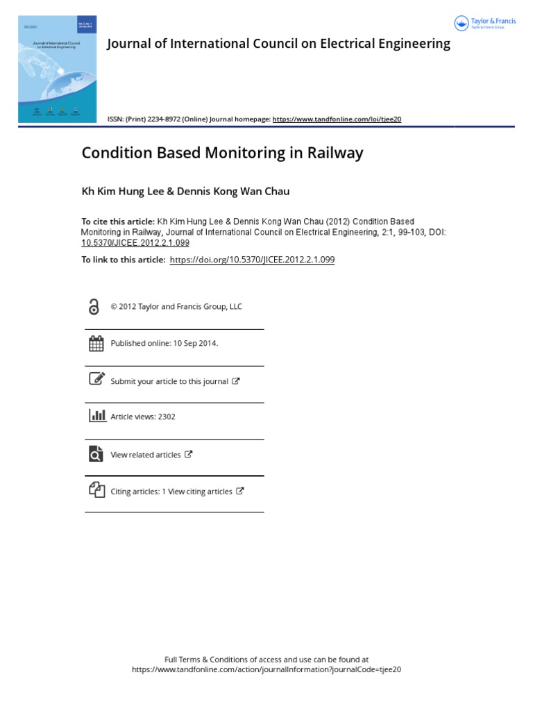 Condition Based Monitoring in Railway | PDF | Radio Frequency ...