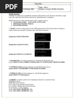 SQL Functions Notes