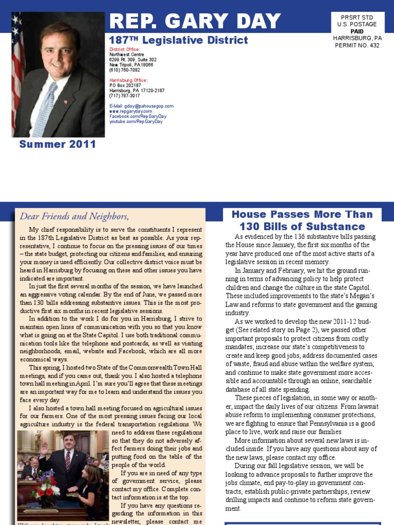 187 Legislative District: Dear Friends and Neighbors | PDF | School ...