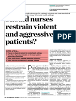 Should Nurses Restrain Violent and Aggressive Patients?