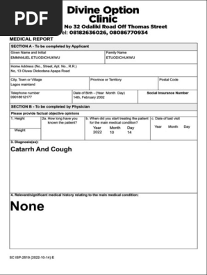 Medical Report