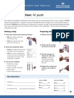 Giving Medication IV Push Fact Sheet Homecare Series