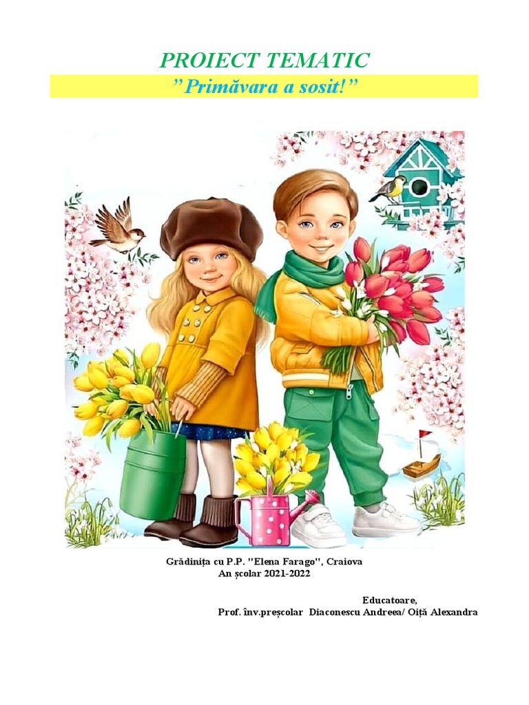 Proiect Tematic Primavara | PDF