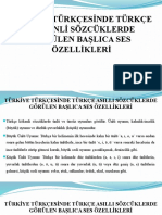 Türkçe Kökenli Sözcüklerin Ses Özellikleri (Otomatik Kaydedilme)