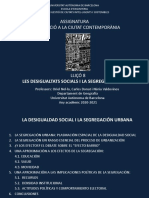 Lliçó 8. La Desigualtat Social I La Segregació Urbana